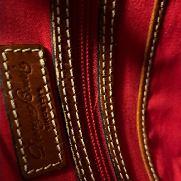 Dooney & Bourke Vibrant Yellow and Rich Brown Satchel - Picture 13 of 13